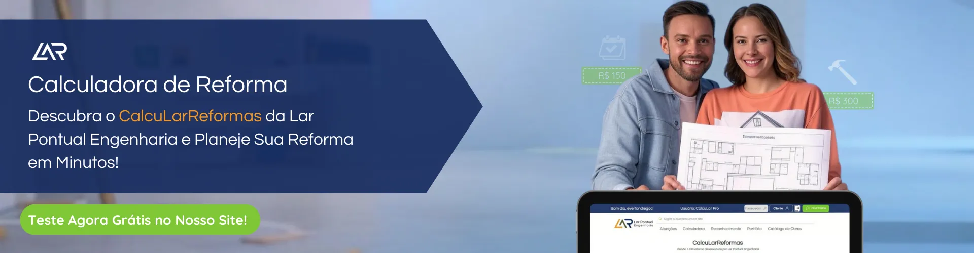 Calculadora de Reforma - planeje sua obra online