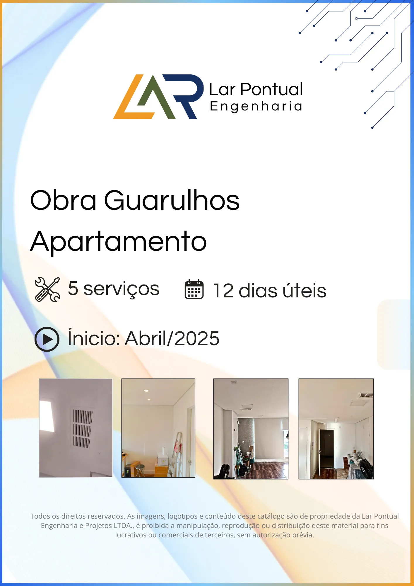 Capa do estudo de caso: Obra Guarulhos Apartamento
