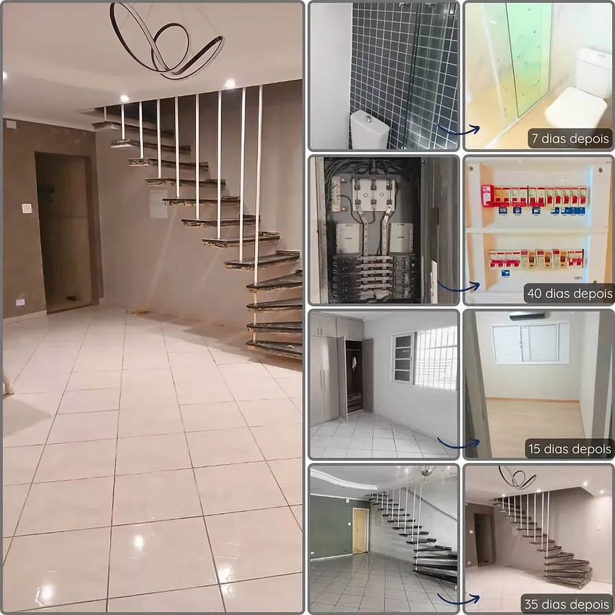 Ampliação casa Itaquera - Segundo pavimento construído pela empresa especializada Lar Pontual