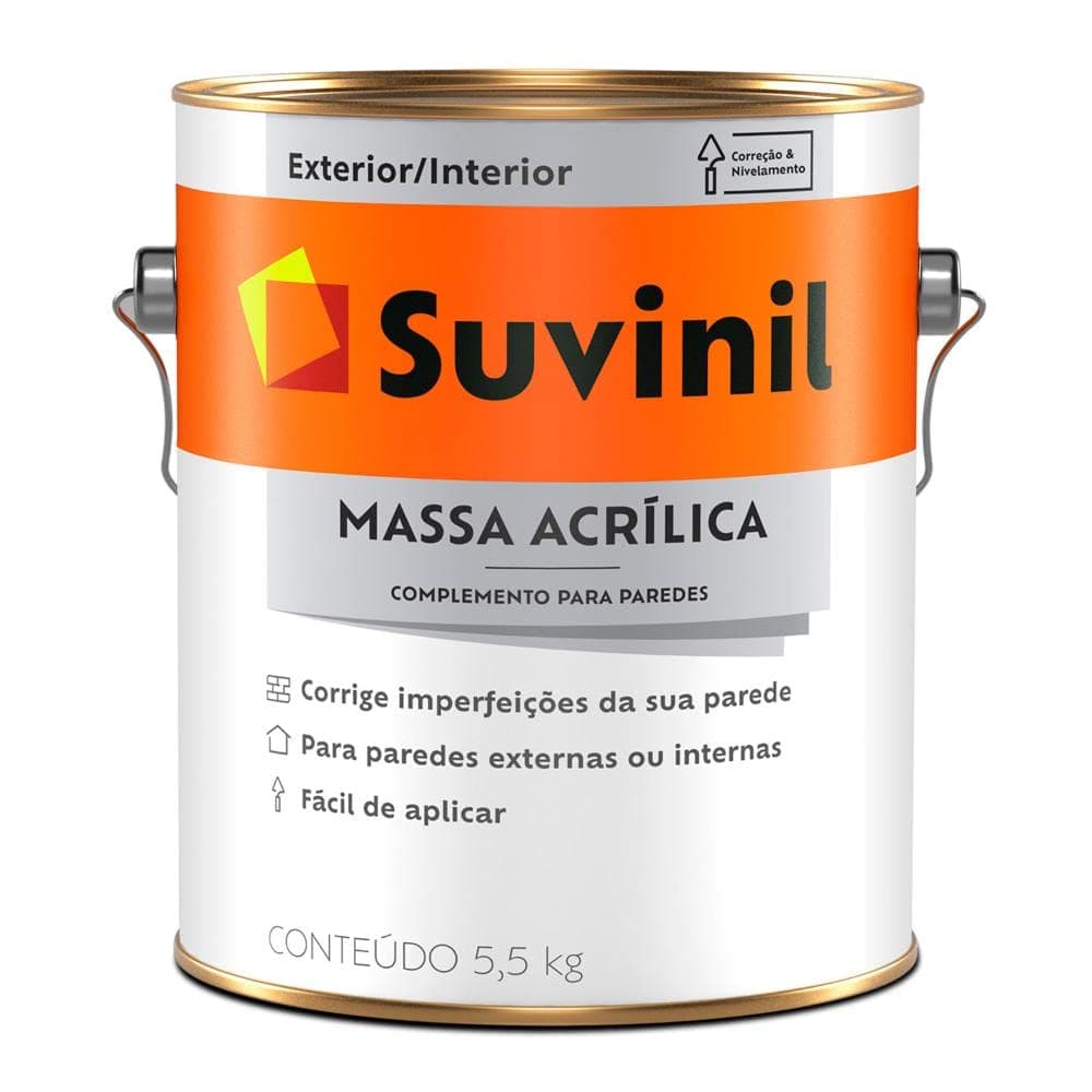 Massa Acrílica Suvinil SEM COR/TAM/ESP.